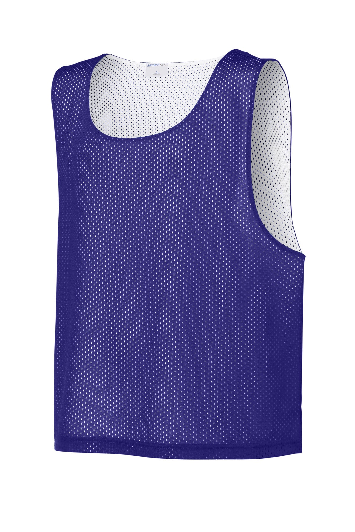 Sport-Tek Youth Lacrosse Reversible Pinnie - Purple/ White