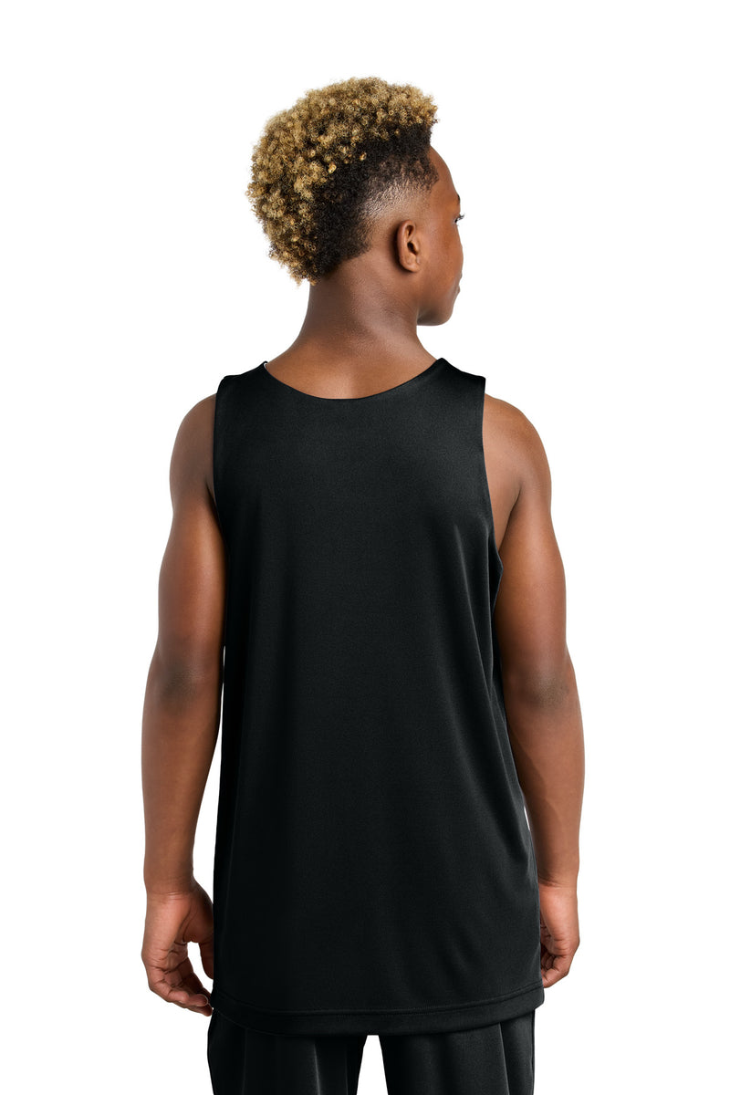 Sport-Tek Youth PosiCharge Competitor Rev Tank - Black/ White