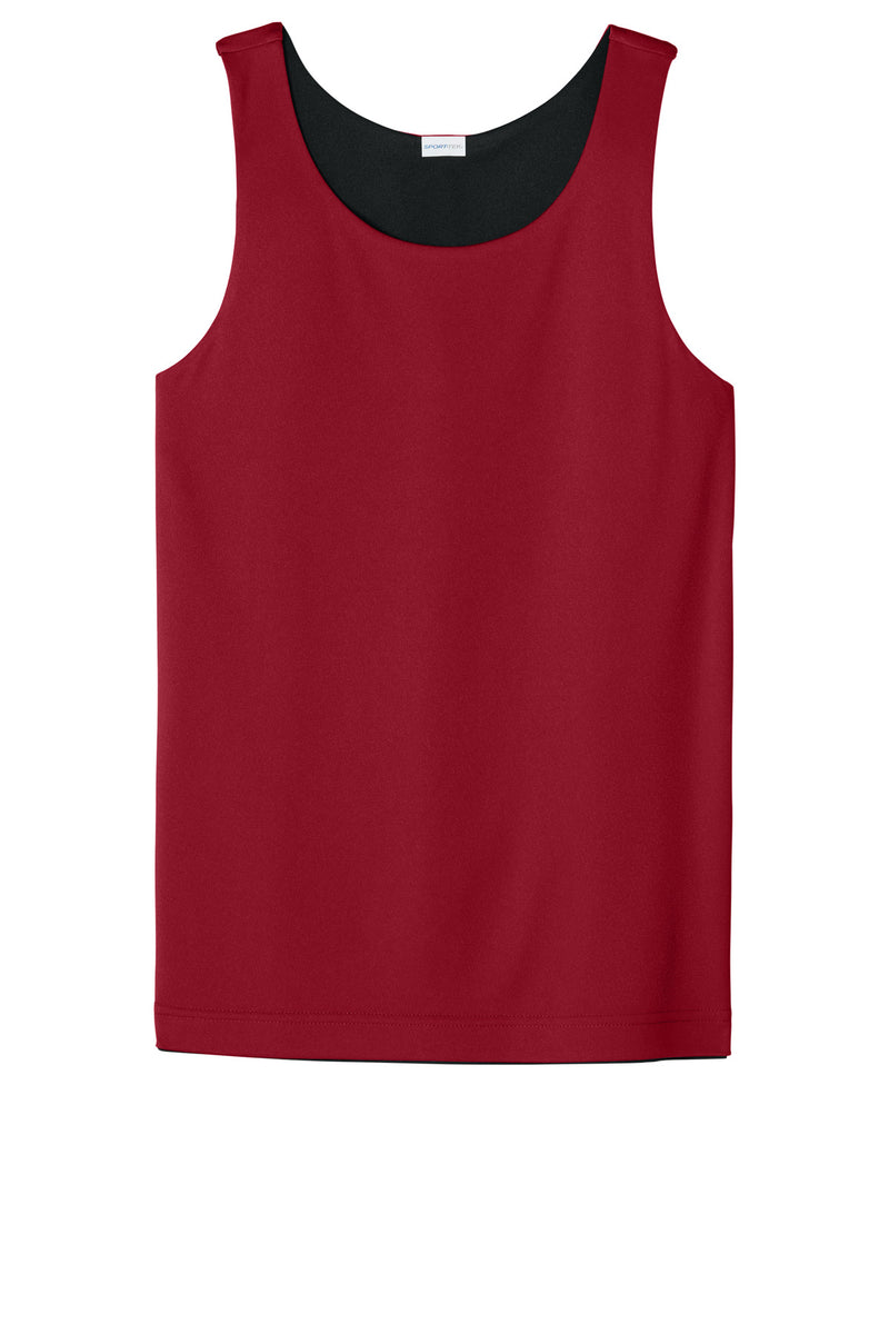 Sport-Tek Youth PosiCharge Competitor Rev Tank - Deep Red/ Black