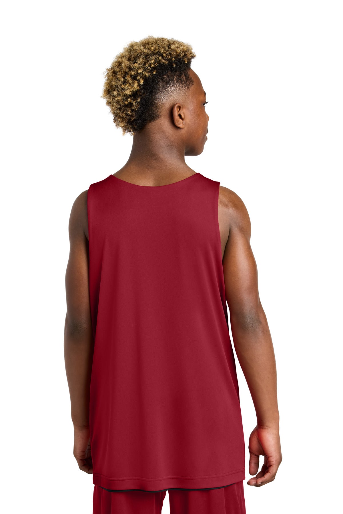 Sport-Tek Youth PosiCharge Competitor Rev Tank - Deep Red/ Black
