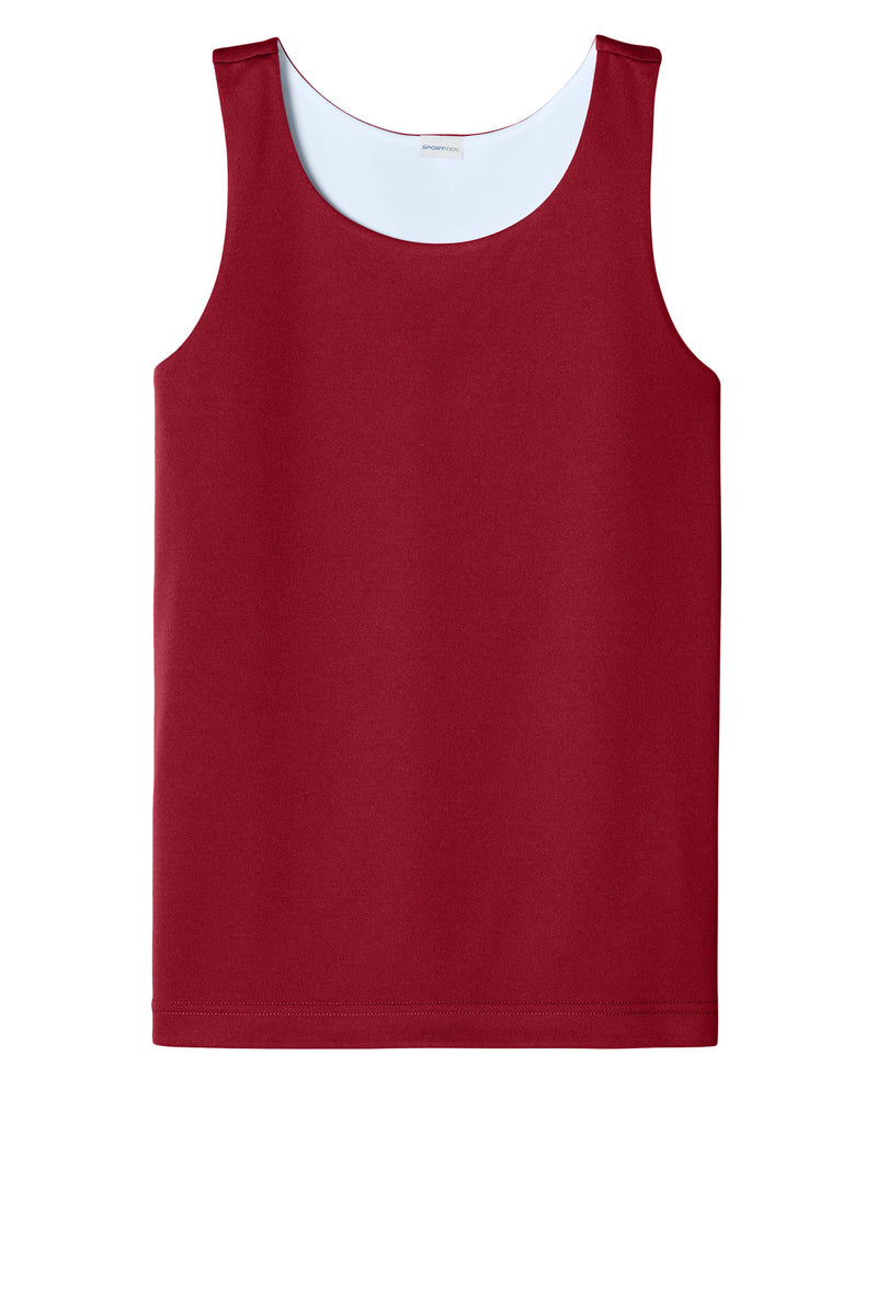 Sport-Tek Youth PosiCharge Competitor Rev Tank - Deep Red/ White