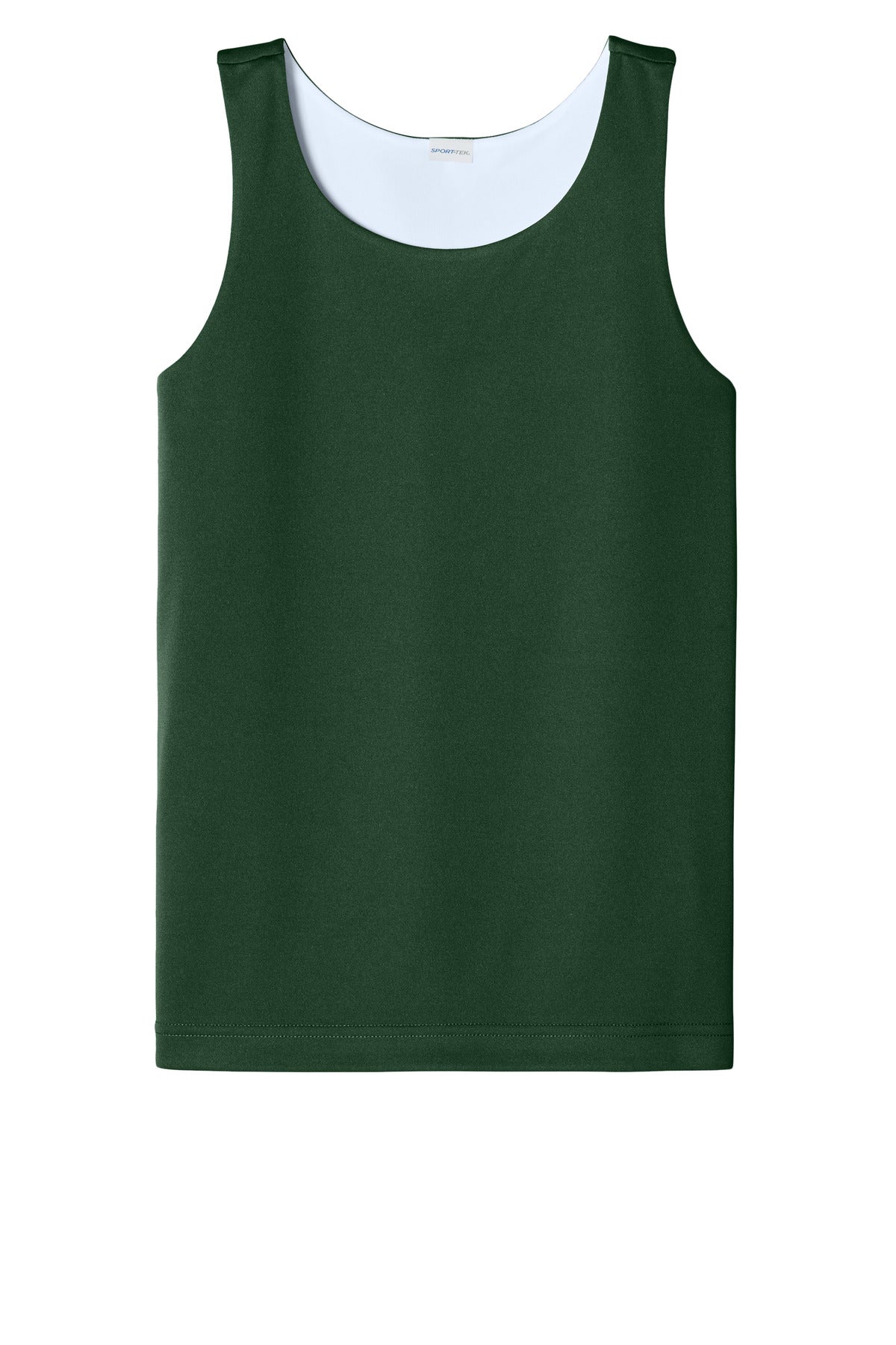 Sport-Tek Youth PosiCharge Competitor Rev Tank - Forest Green/ White