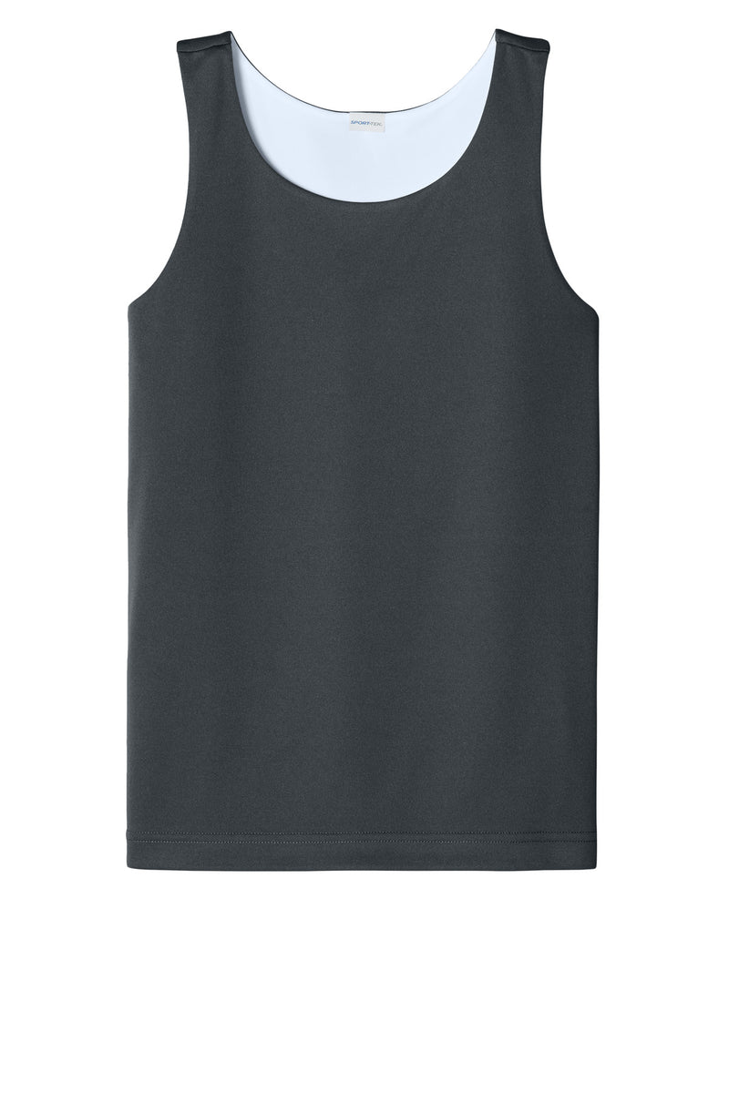 Sport-Tek Youth PosiCharge Competitor Rev Tank - Iron Grey/ White