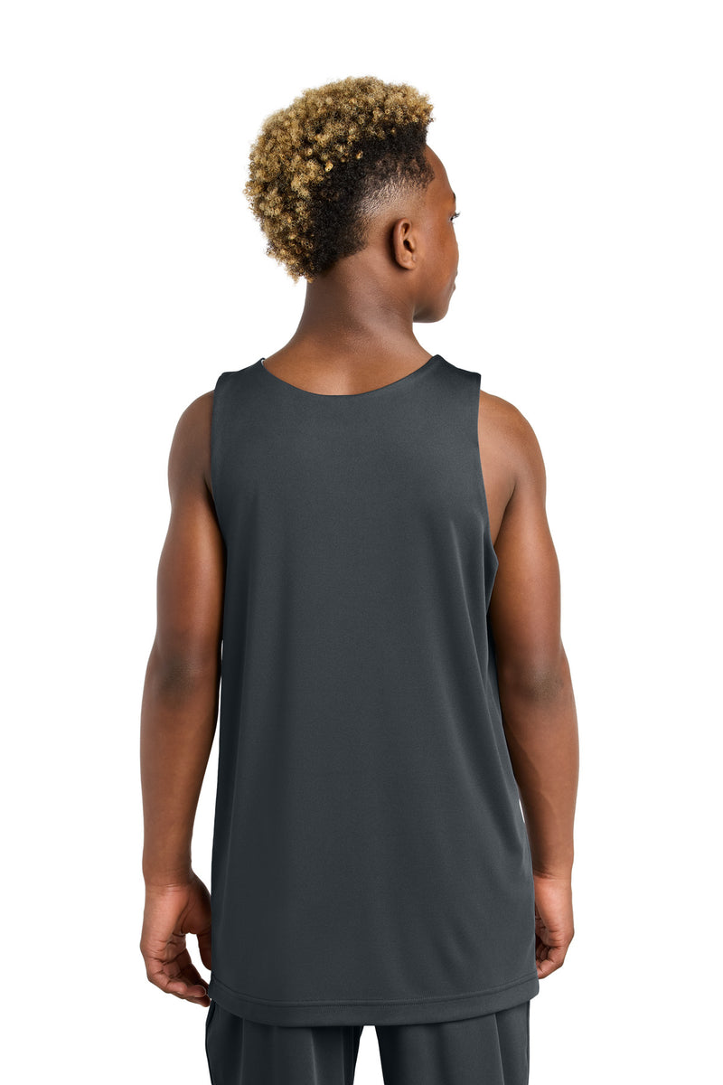 Sport-Tek Youth PosiCharge Competitor Rev Tank - Iron Grey/ White
