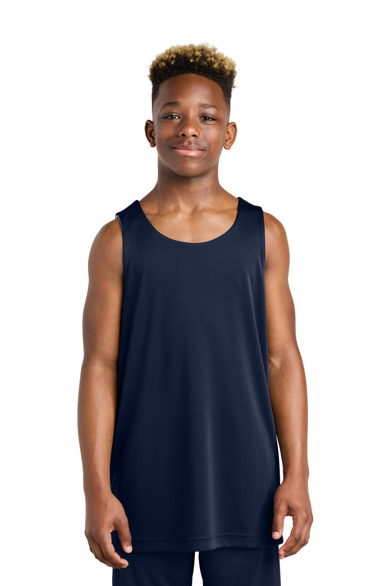Sport-Tek Youth PosiCharge Competitor Rev Tank - True Navy/ White