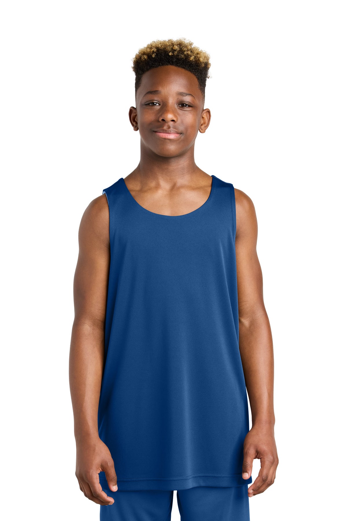 Sport-Tek Youth PosiCharge Competitor Rev Tank - True Royal/ White
