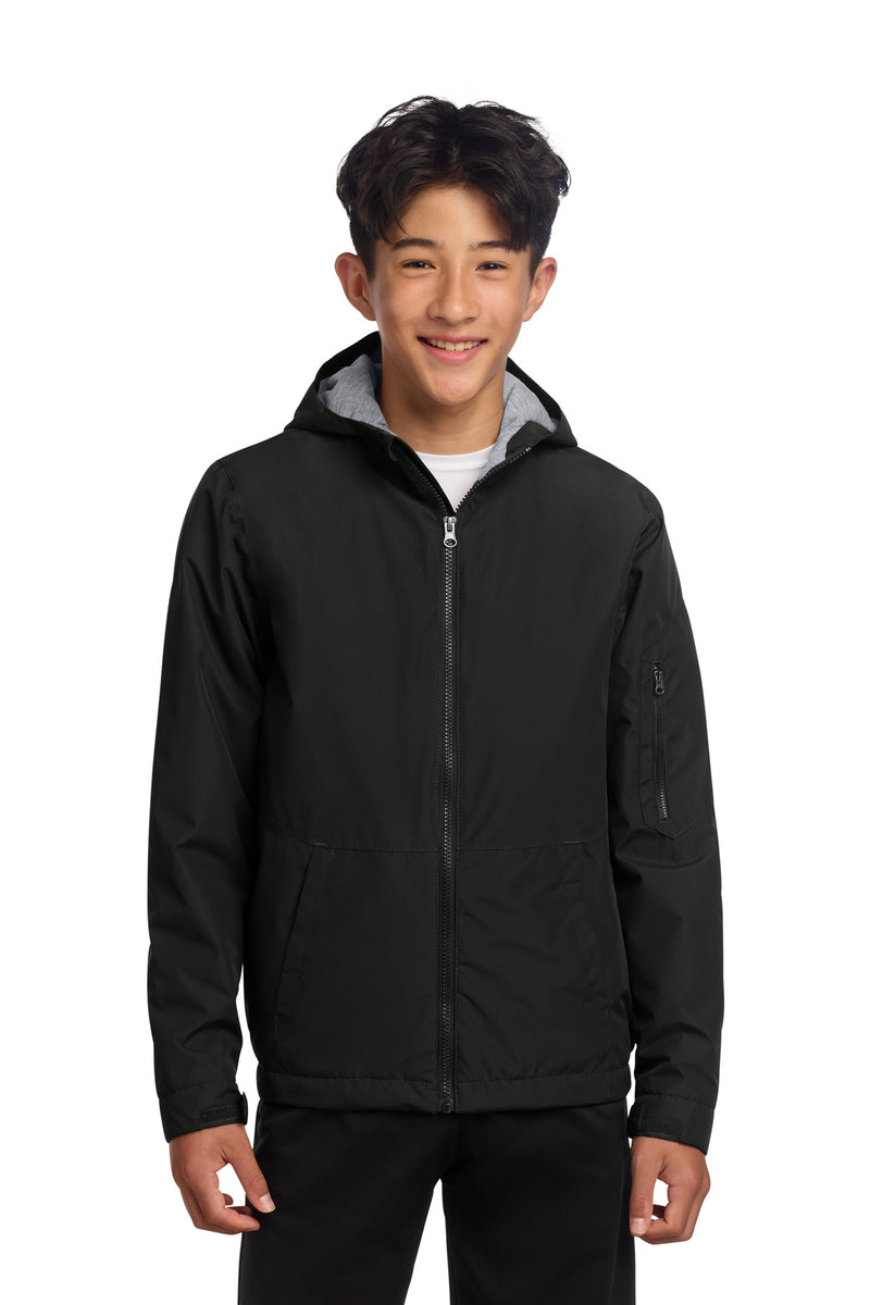 Sport-Tek Youth Waterproof Insulated Jacket - Black