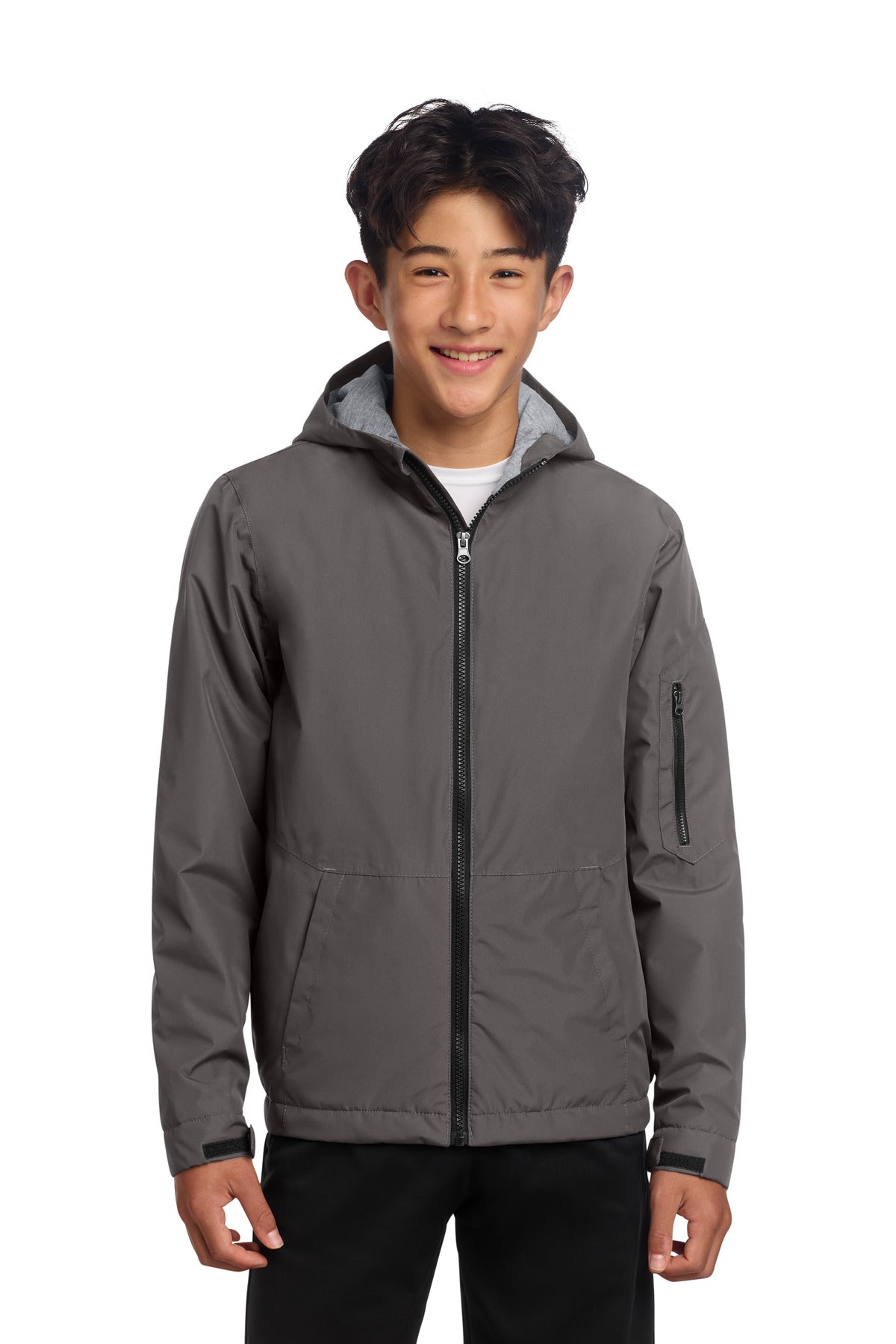 Sport-Tek Youth Waterproof Insulated Jacket - Graphite