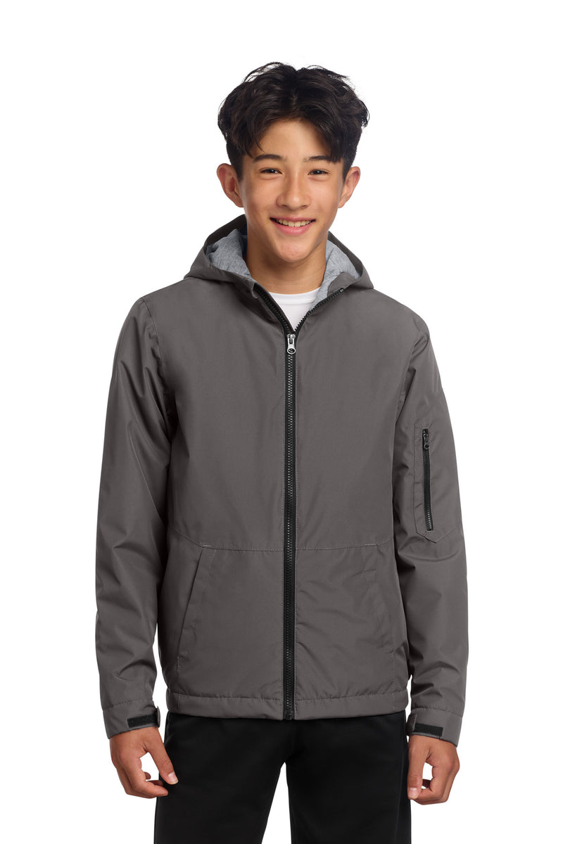 Sport-Tek Youth Waterproof Insulated Jacket - Graphite