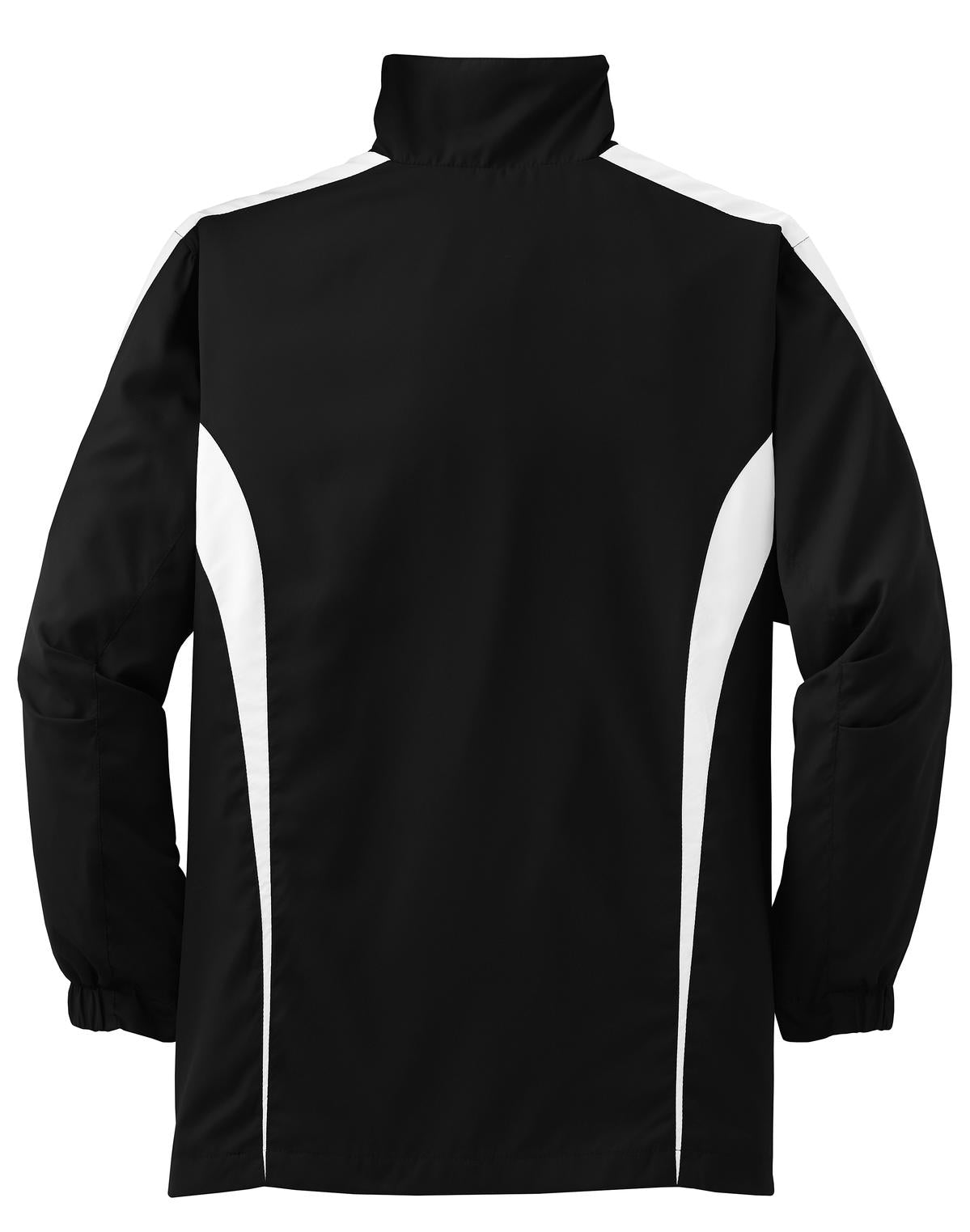Sport-Tek Youth Colorblock Raglan Jacket - Black/ White