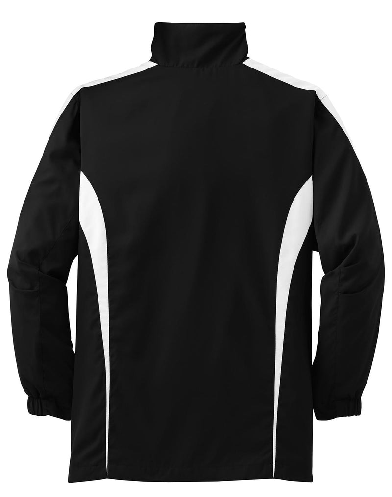 Sport-Tek Youth Colorblock Raglan Jacket - Black/ White
