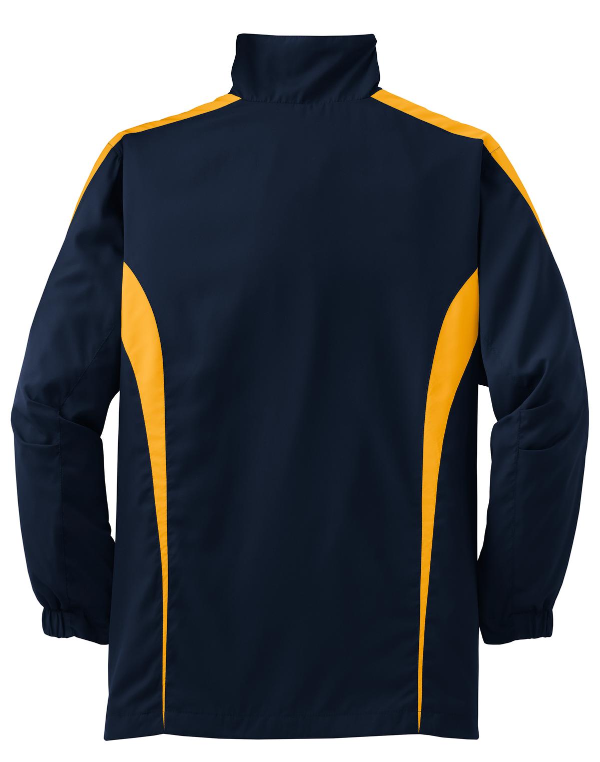Sport-Tek Youth Colorblock Raglan Jacket - True Navy/ Gold