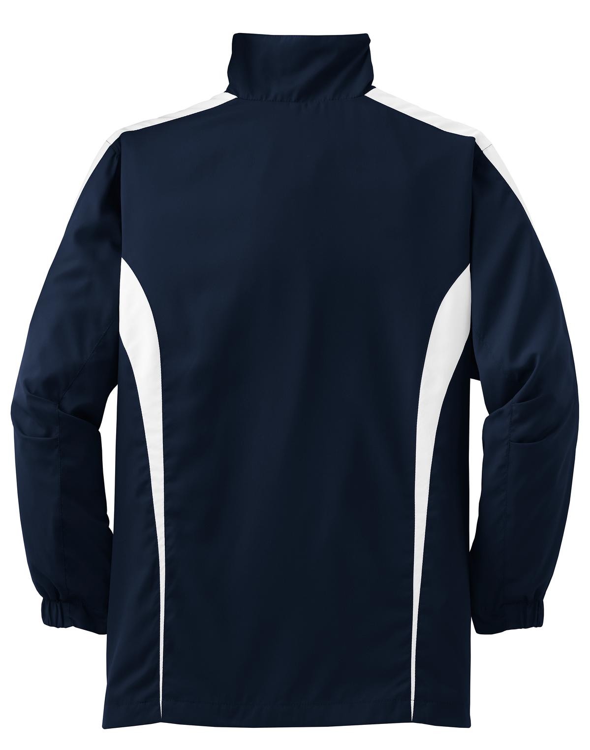 Sport-Tek Youth Colorblock Raglan Jacket - True Navy/ White
