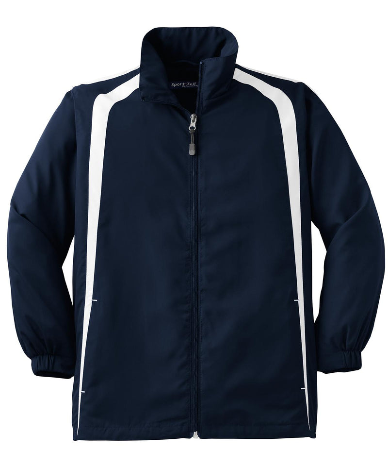 Sport-Tek Youth Colorblock Raglan Jacket - True Navy/ White