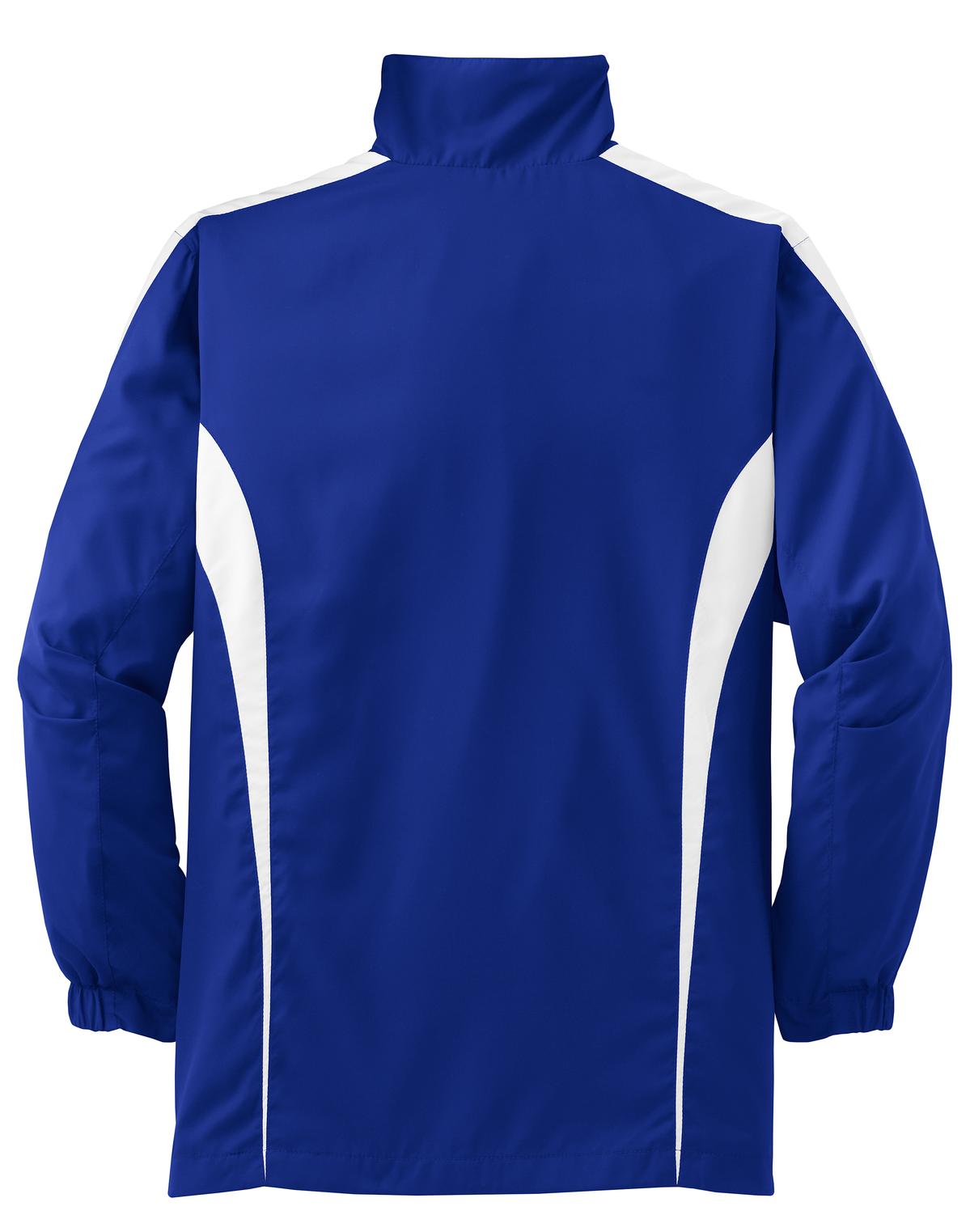 Sport-Tek Youth Colorblock Raglan Jacket - True Royal/ White