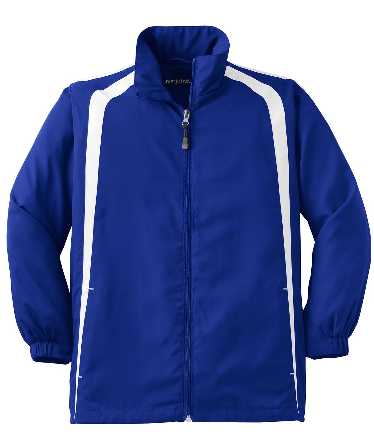 Sport-Tek Youth Colorblock Raglan Jacket - True Royal/ White
