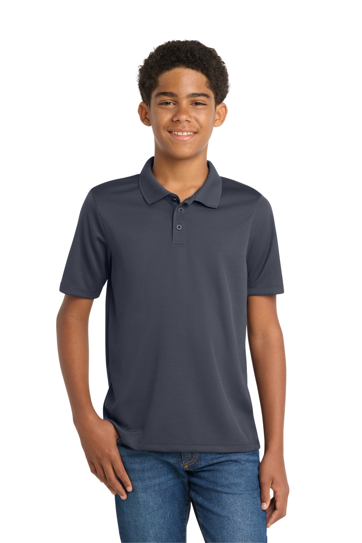 Sport-Tek Youth PosiCharge RacerMesh Polo - Graphite