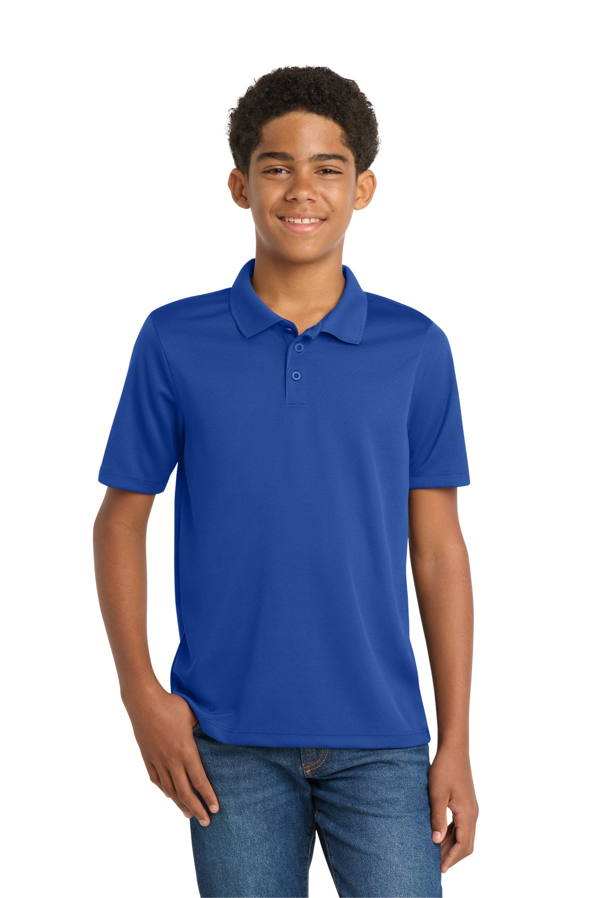 Sport-Tek Youth PosiCharge RacerMesh Polo - True Royal