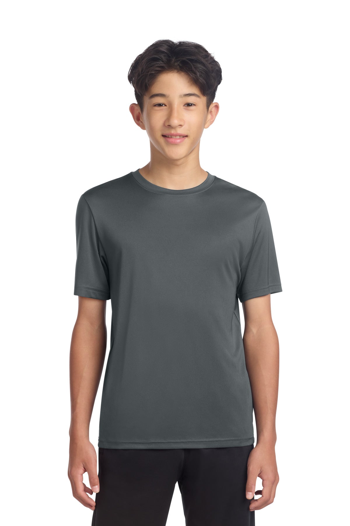 Sport-Tek Youth PosiCharge Re-Compete Tee - Iron Grey