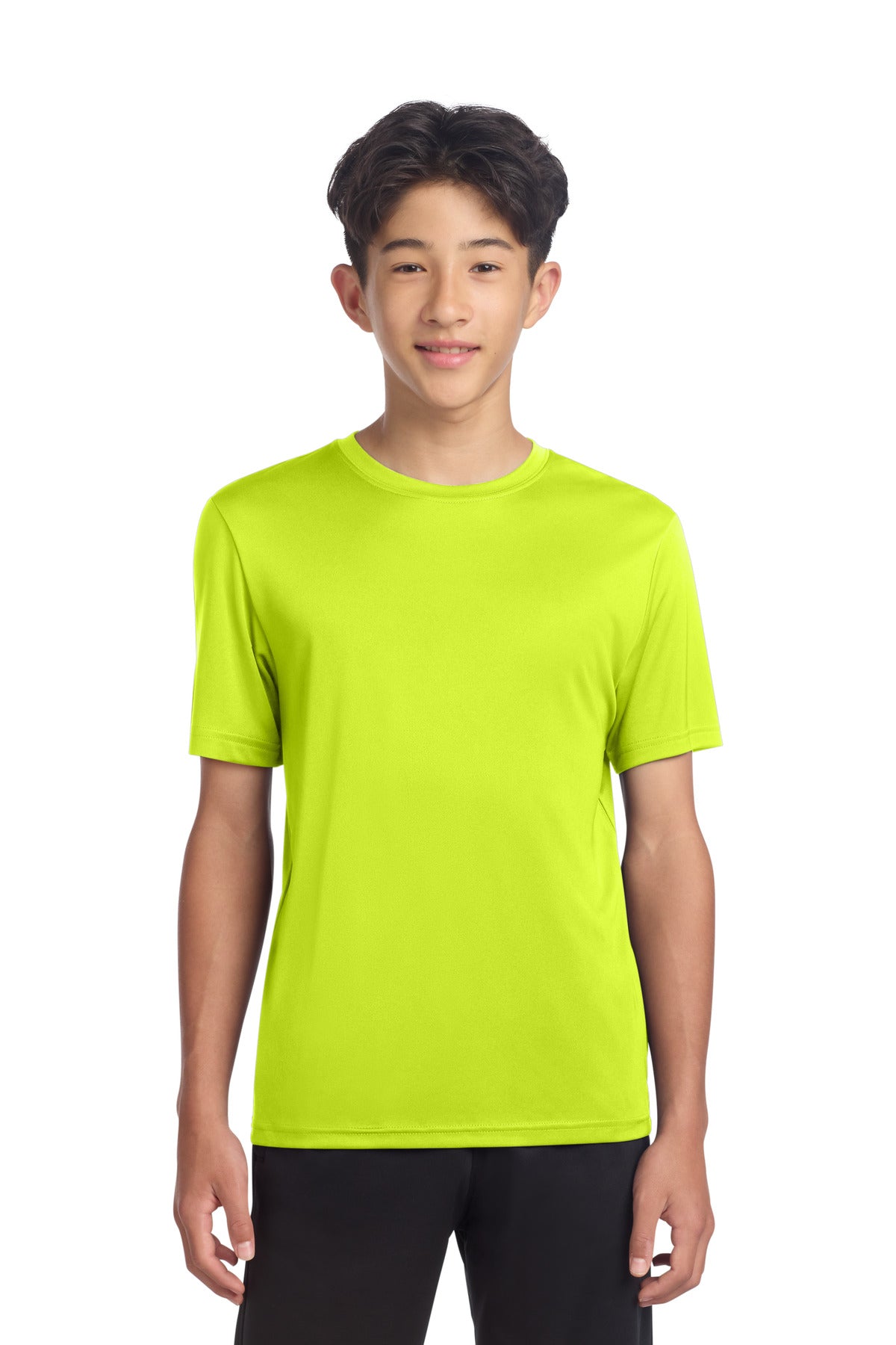 Sport-Tek Youth PosiCharge Re-Compete Tee - Neon Yellow