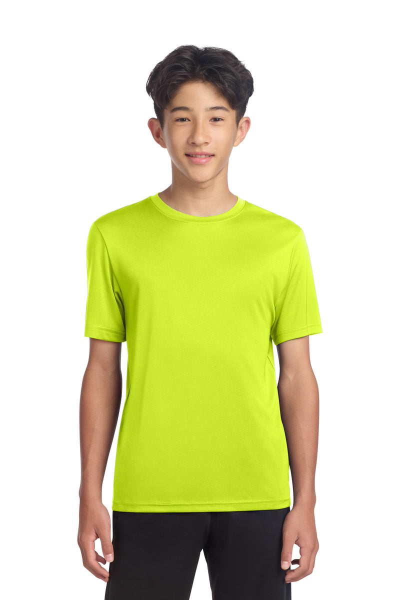 Sport-Tek Youth PosiCharge Re-Compete Tee - Neon Yellow