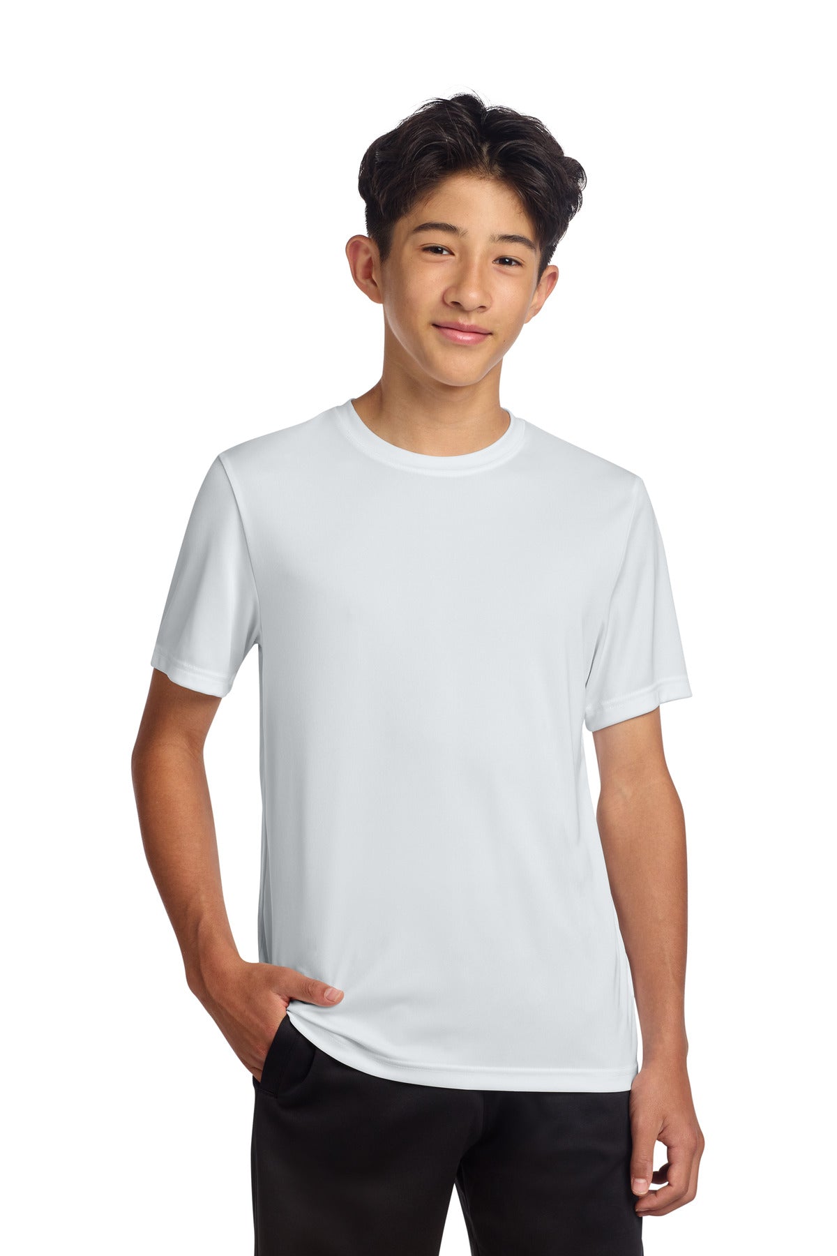 Sport-Tek Youth PosiCharge Re-Compete Tee - White
