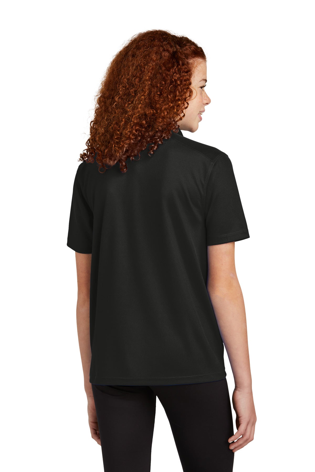 Sport-Tek Youth UV Micropique Polo - Black