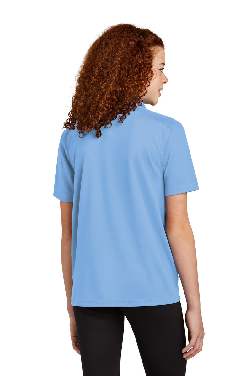 Sport-Tek Youth UV Micropique Polo - Carolina Blue