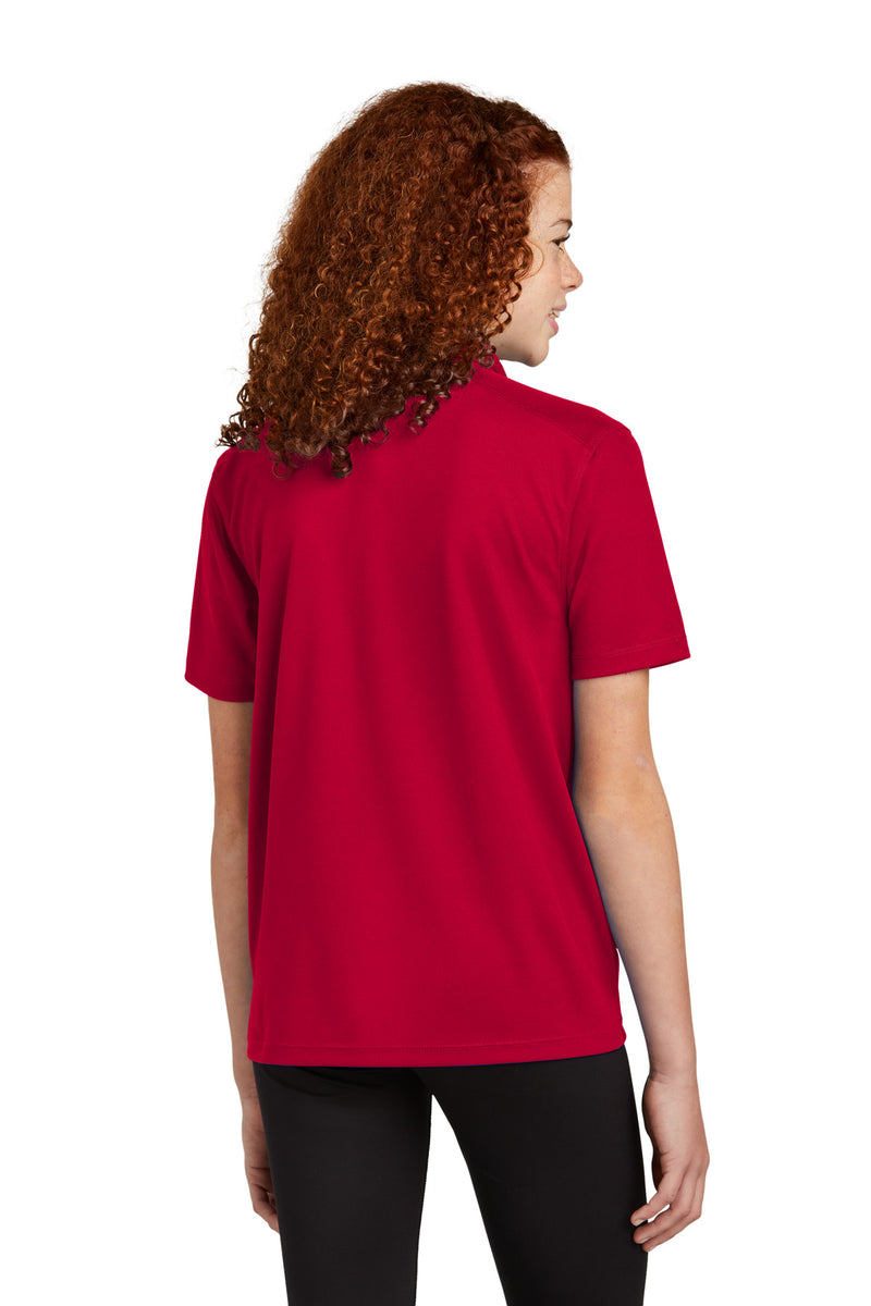 Sport-Tek Youth UV Micropique Polo - Deep Red