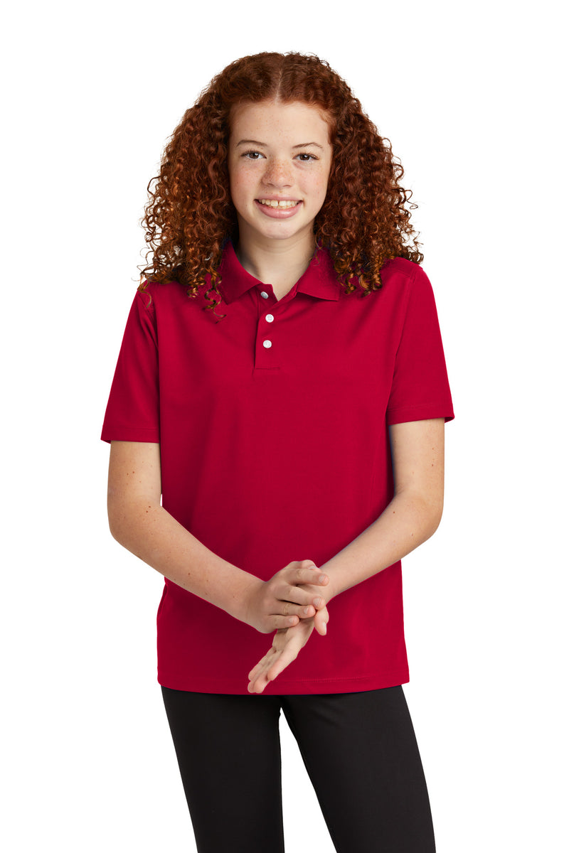 Sport-Tek Youth UV Micropique Polo - Deep Red