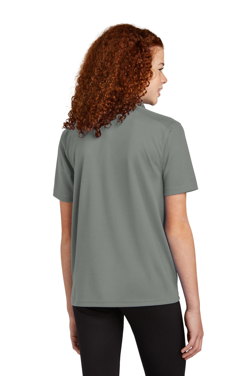 Sport-Tek Youth UV Micropique Polo - Grey Concrete