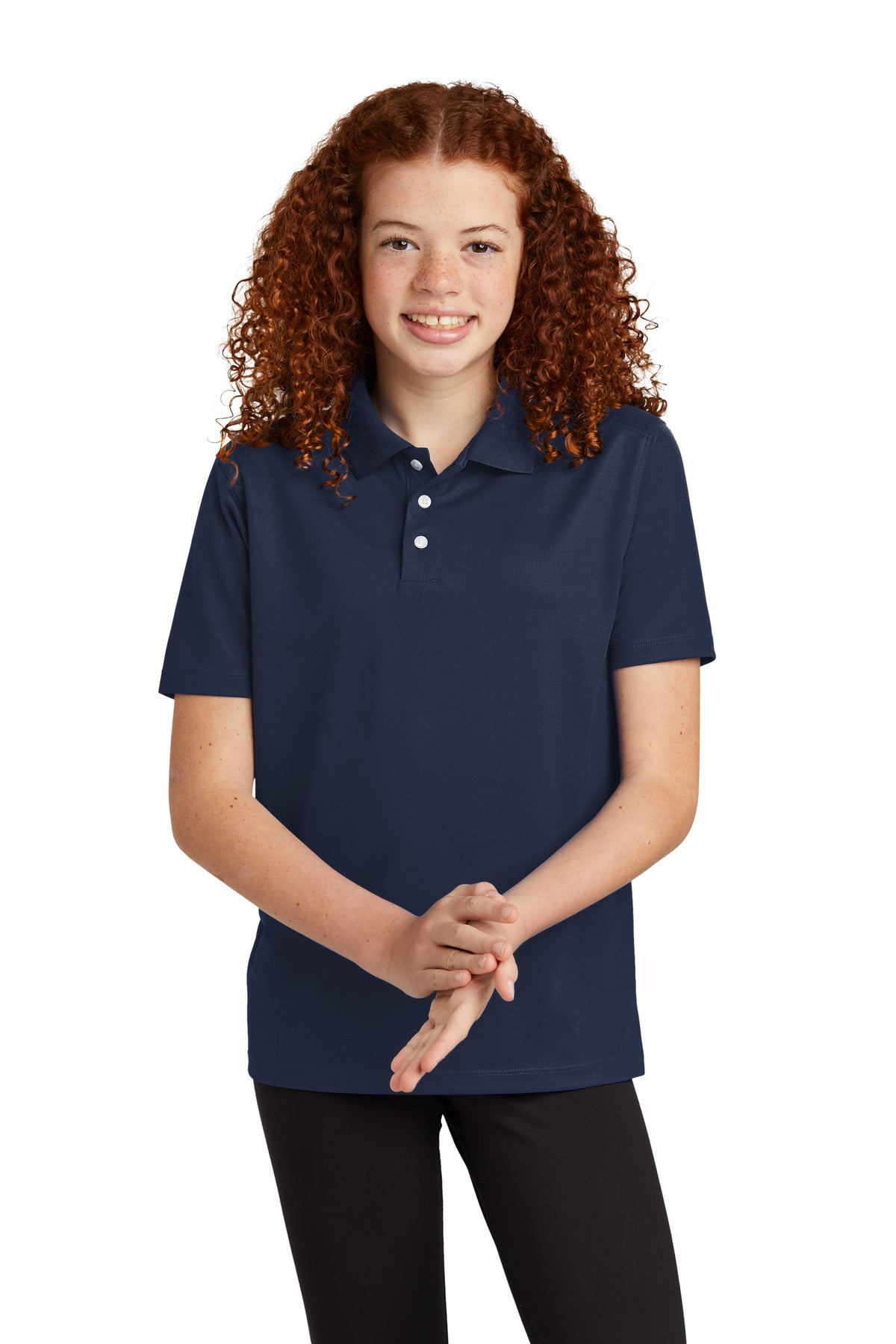 Sport-Tek Youth UV Micropique Polo - True Navy