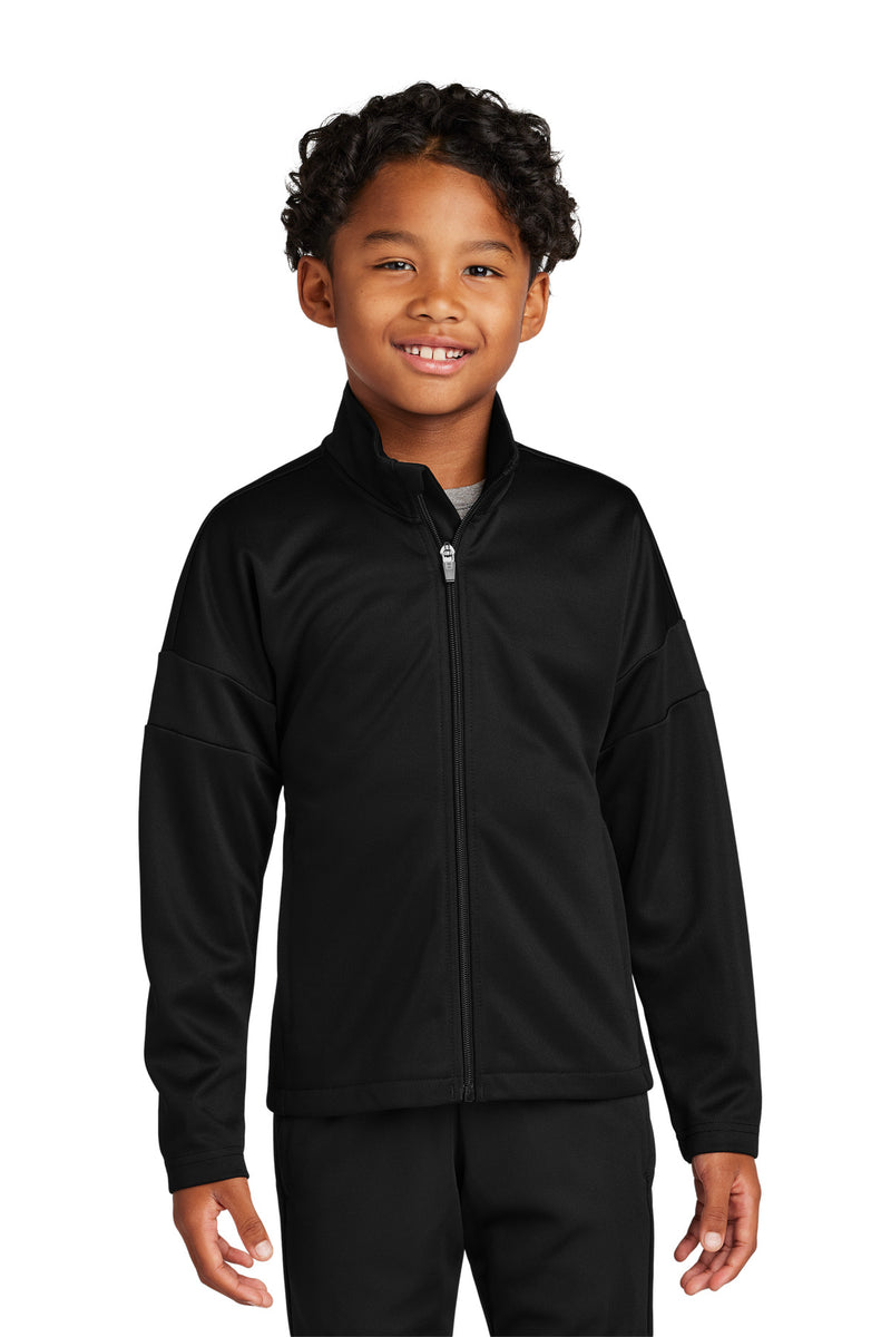 Sport-Tek Youth Travel Full-Zip Jacket - Black/ Black
