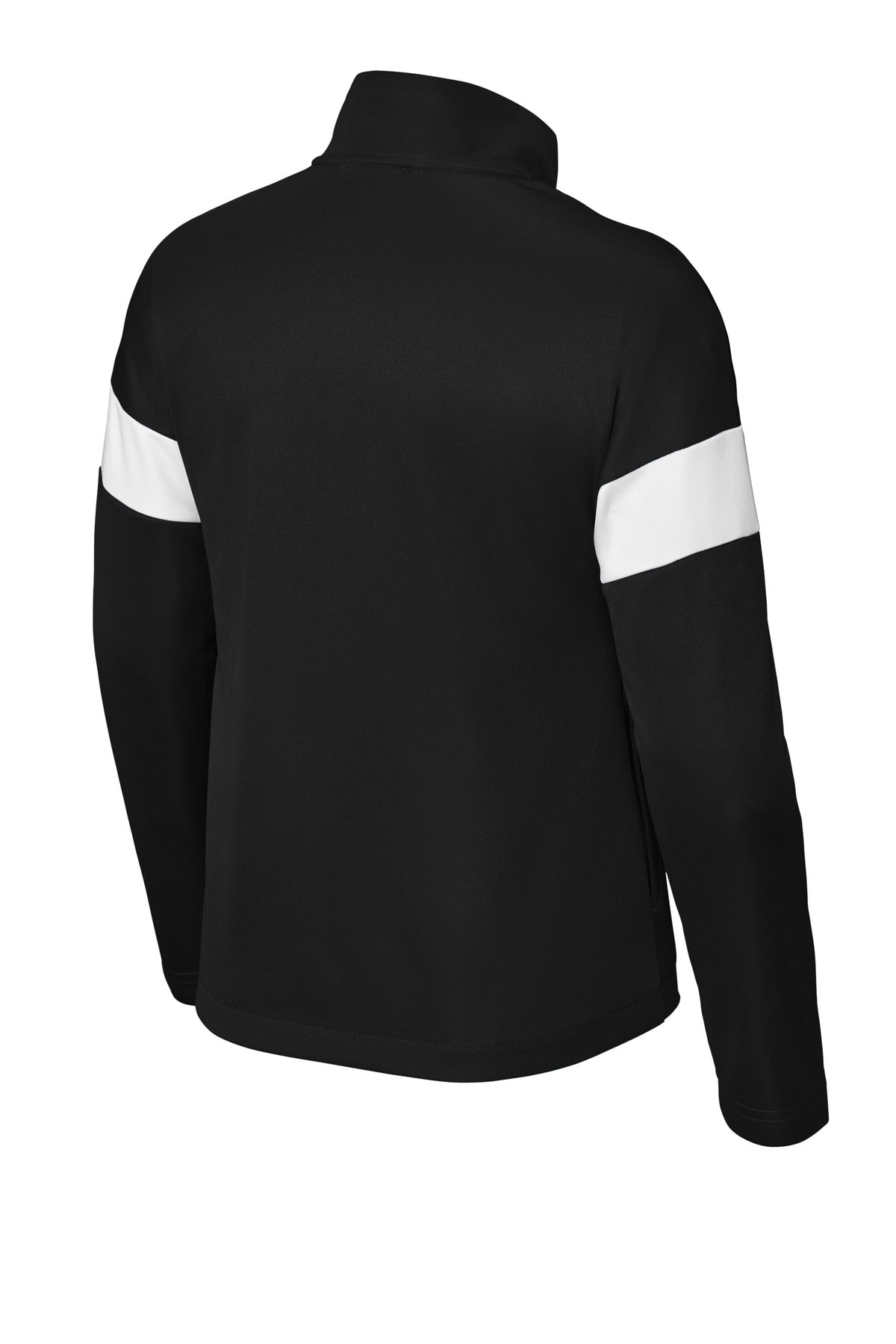 Sport-Tek Youth Travel Full-Zip Jacket - Black/ White