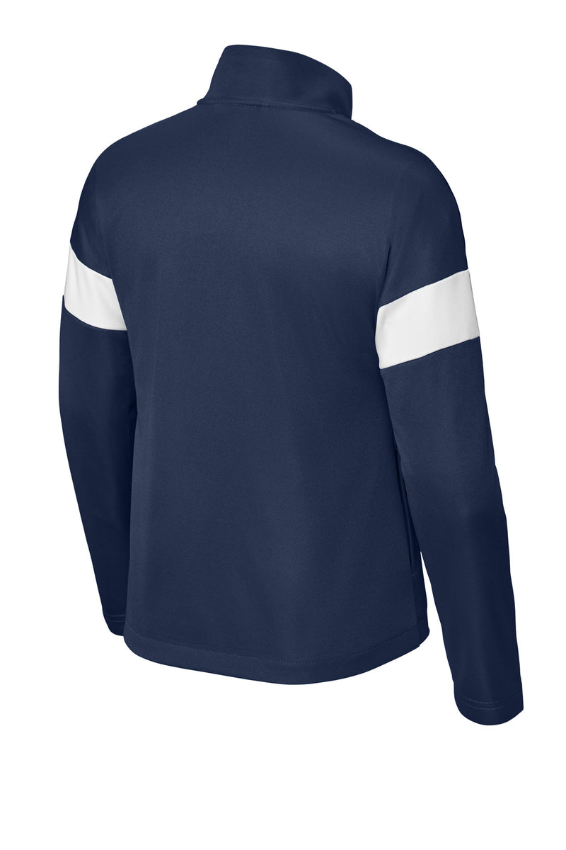 Sport-Tek Youth Travel Full-Zip Jacket - True Navy/ White