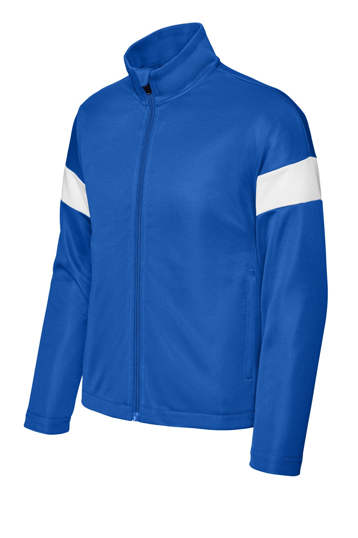 Sport-Tek Youth Travel Full-Zip Jacket - True Royal/ White