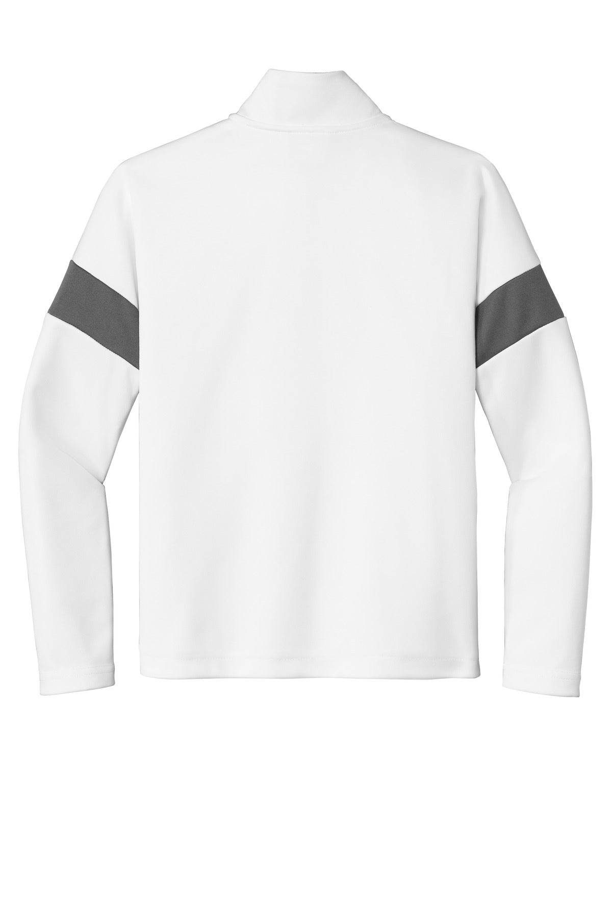 Sport-Tek Youth Travel Full-Zip Jacket - White/ Iron Grey