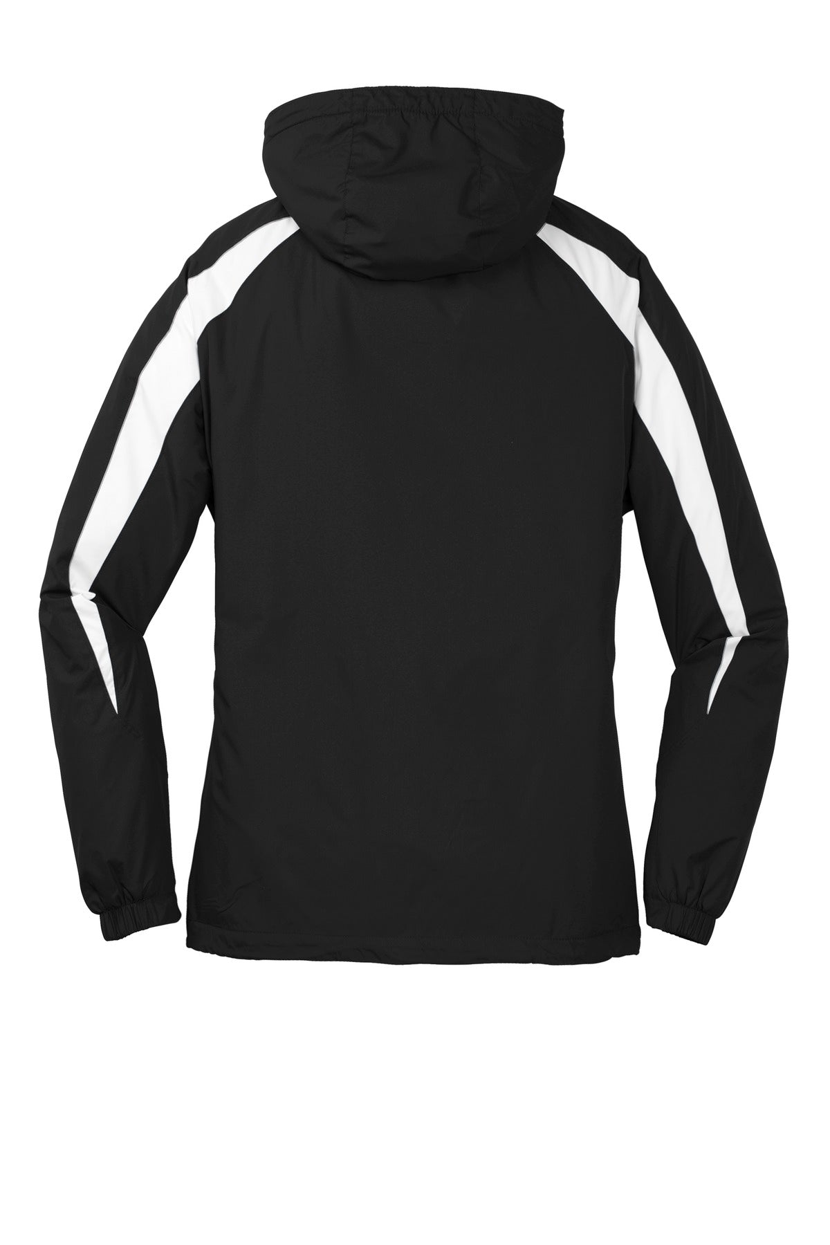 Sport-Tek Youth Fleece-Lined Colorblock Jacket - Black/ White