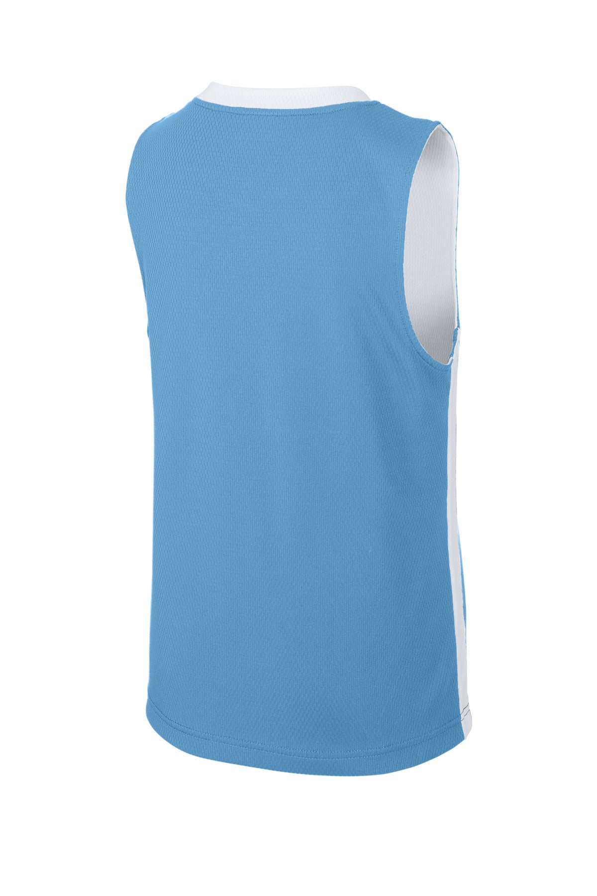Sport-Tek Youth Rival Basketball Rev Jersey - Carolina Blue/ White