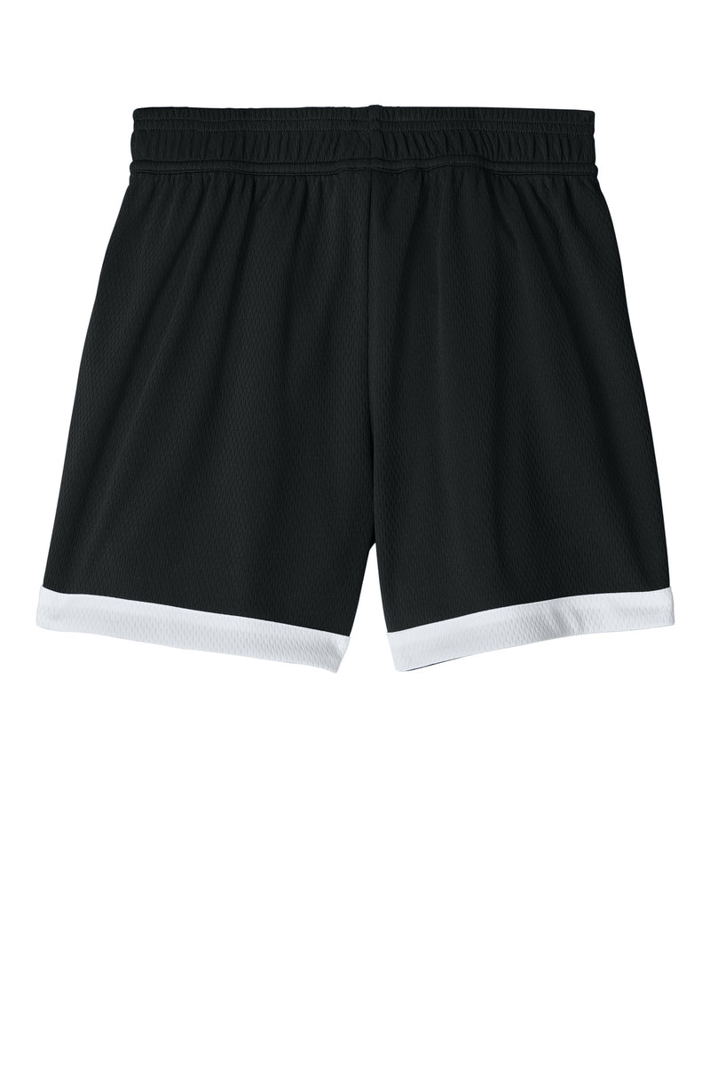 Sport-Tek Youth Rival Basketball 5  Short - Black/ White
