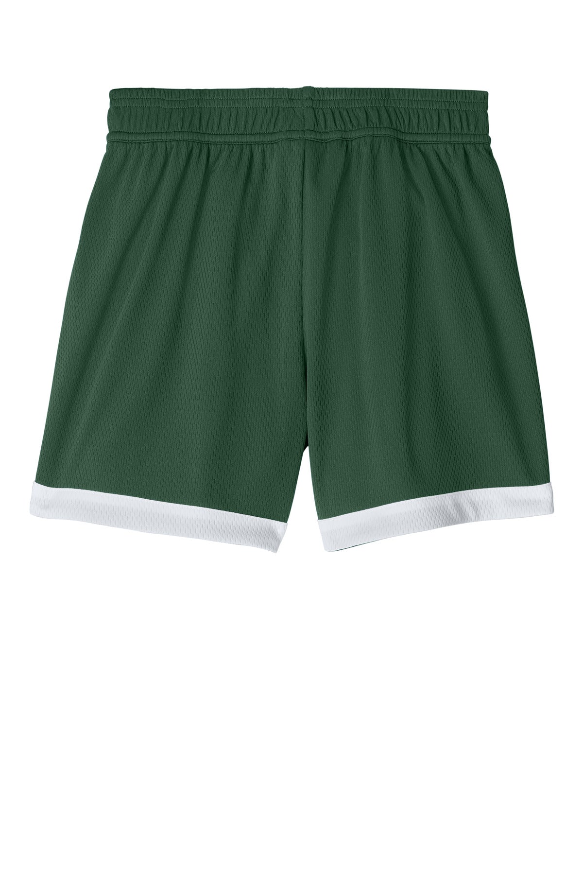 Sport-Tek Youth Rival Basketball 5  Short - Forest Green/ White