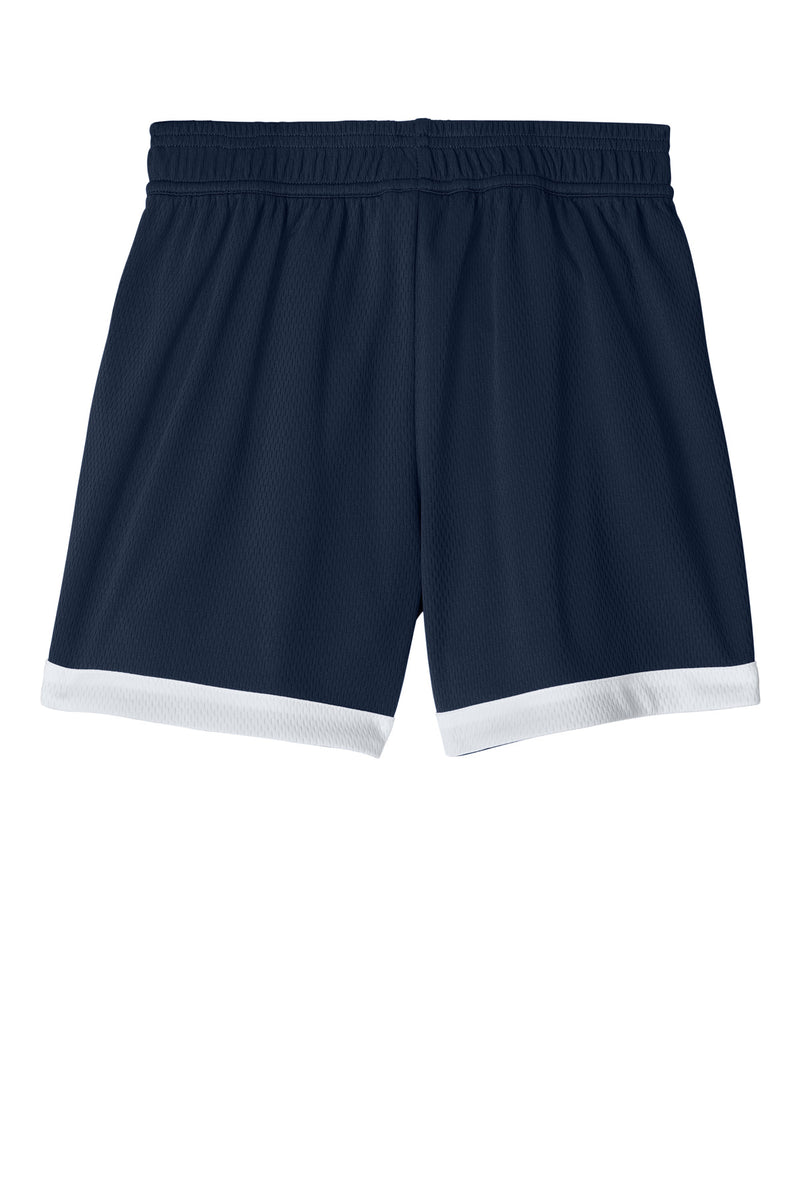 Sport-Tek Youth Rival Basketball 5  Short - True Navy/ White