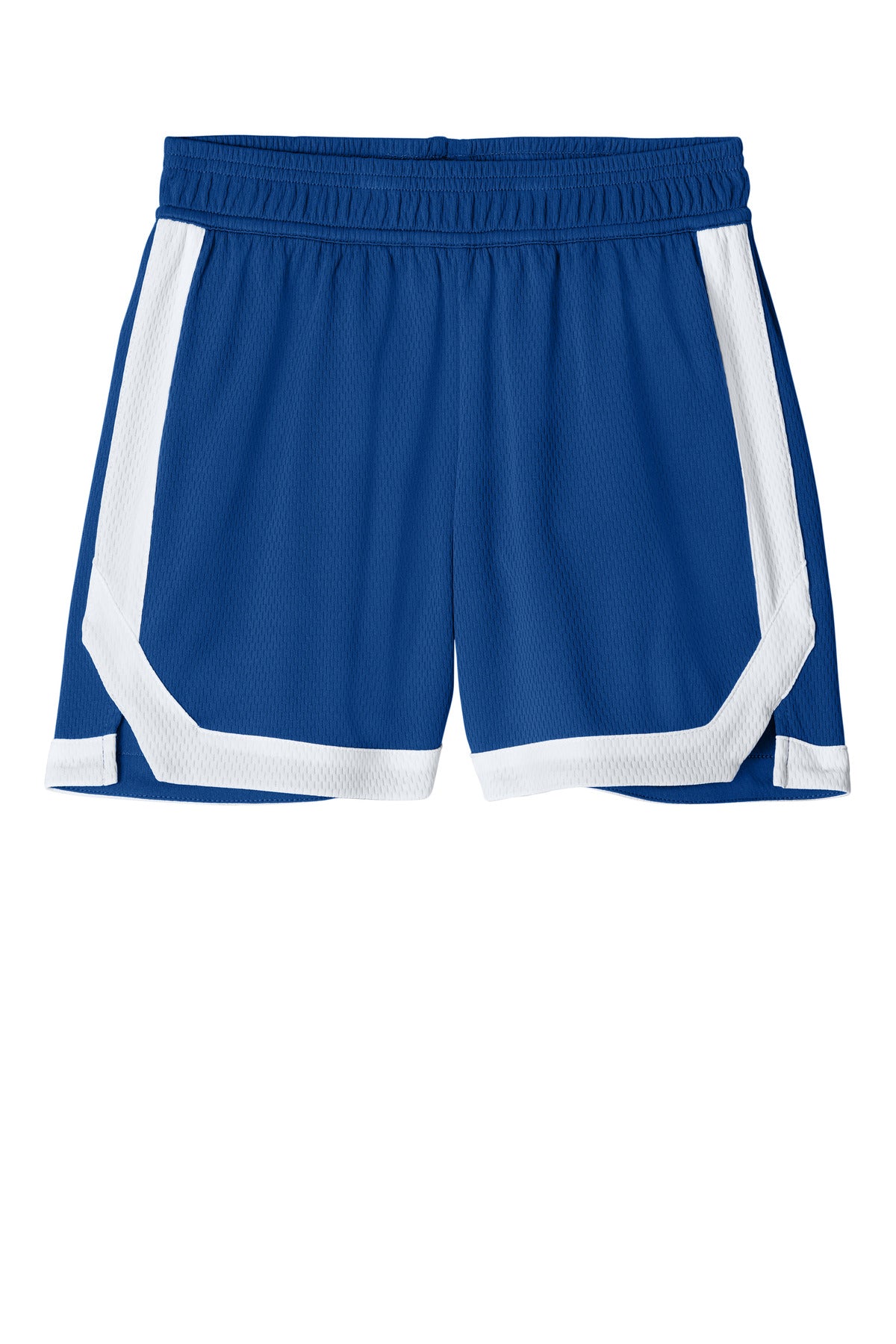 Sport-Tek Youth Rival Basketball 5  Short - True Royal/ White