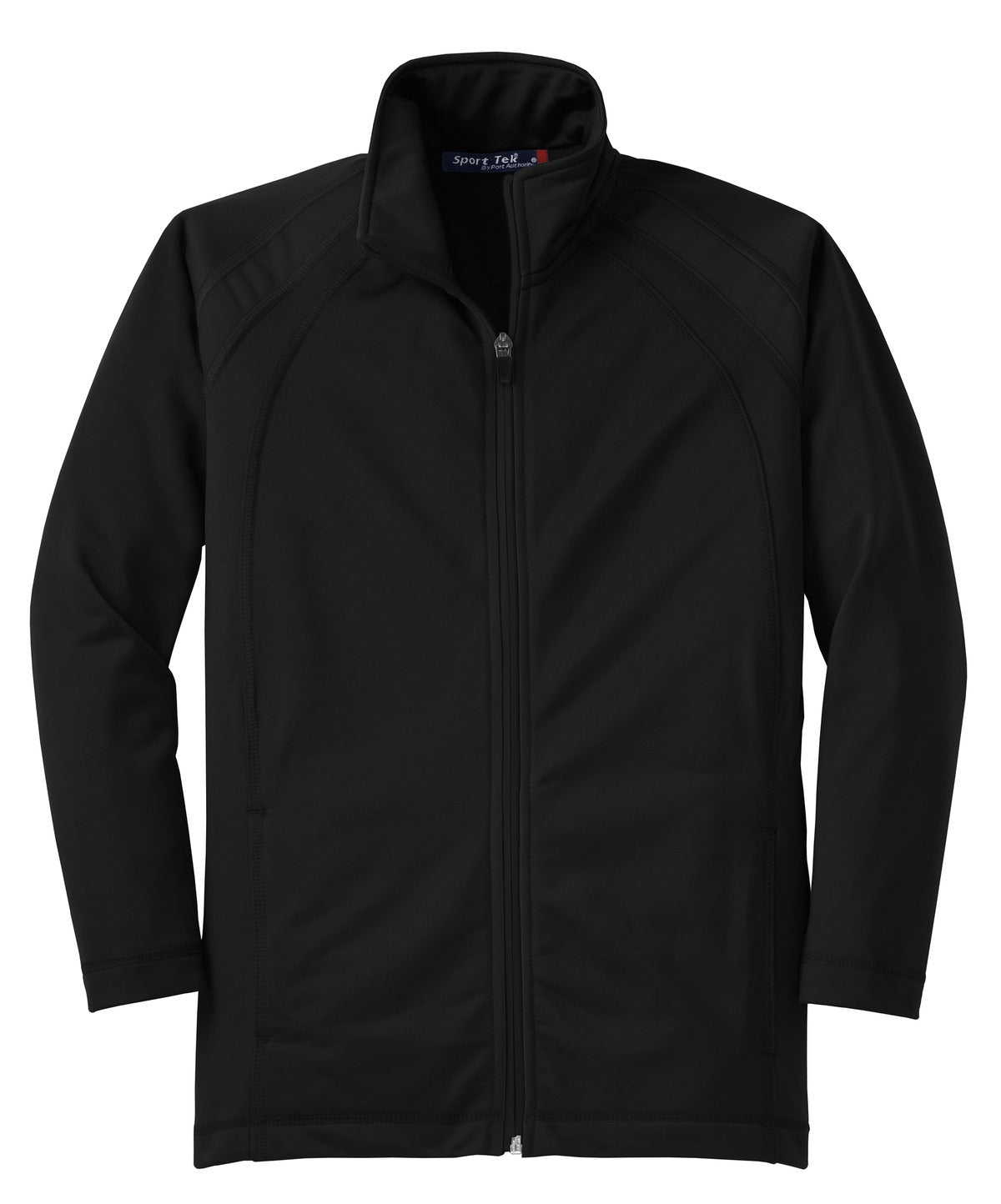 Sport-Tek Youth Tricot Track Jacket - Black/ Black