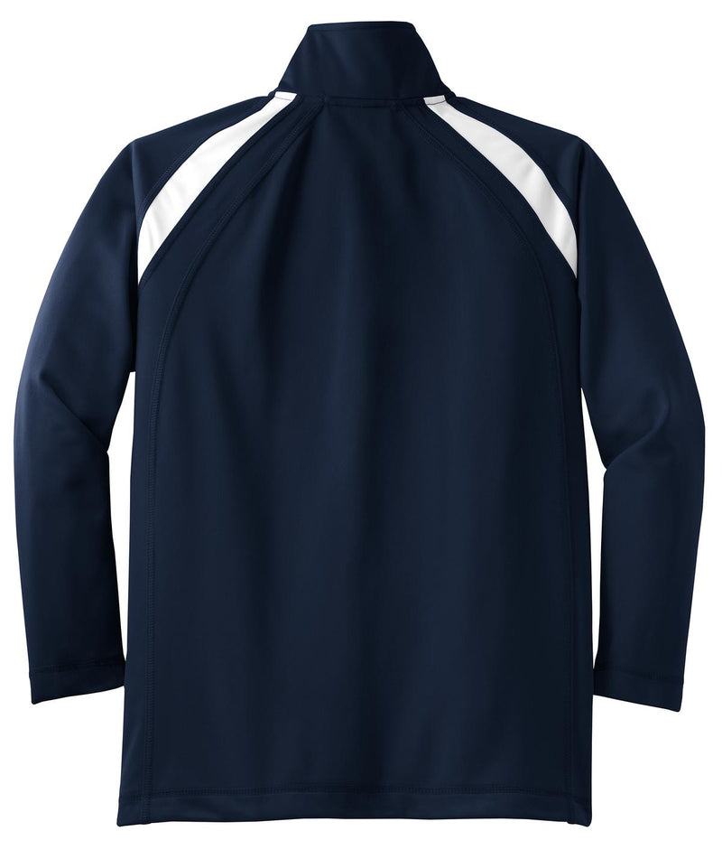 Sport-Tek Youth Tricot Track Jacket - True Navy/ White