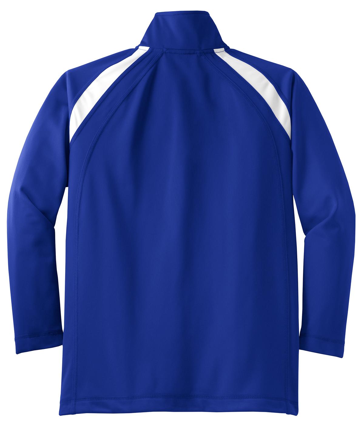 Sport-Tek Youth Tricot Track Jacket - True Royal/ White