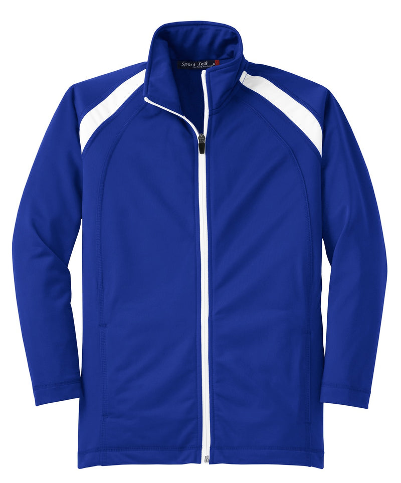 Sport-Tek Youth Tricot Track Jacket - True Royal/ White