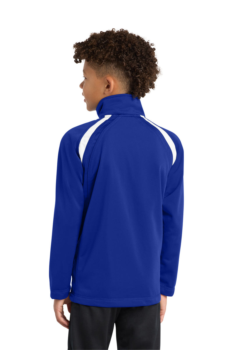 Sport-Tek Youth Tricot Track Jacket - True Royal/ White