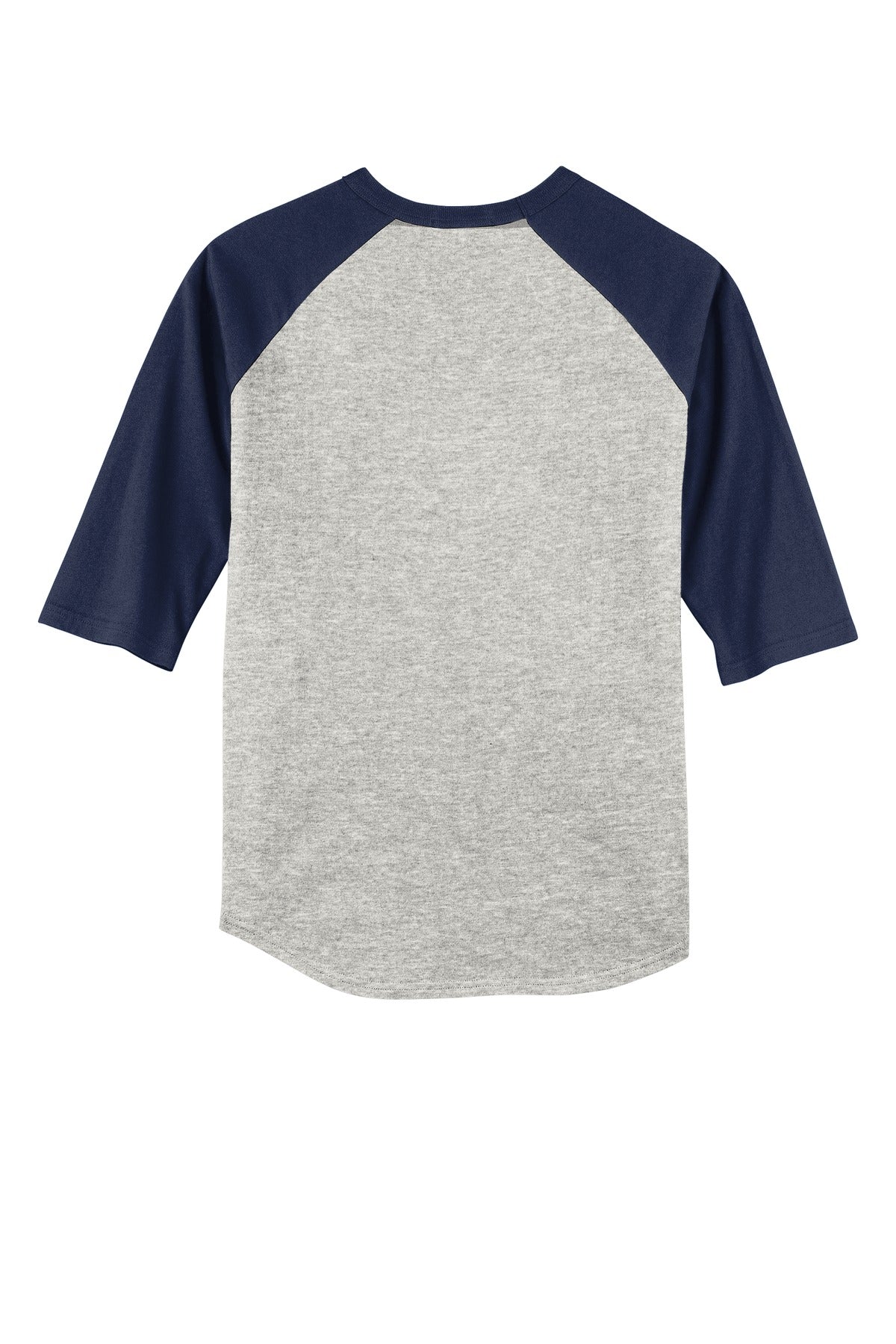 Sport-Tek Youth Colorblock Raglan Jersey - Heather Grey/ Navy