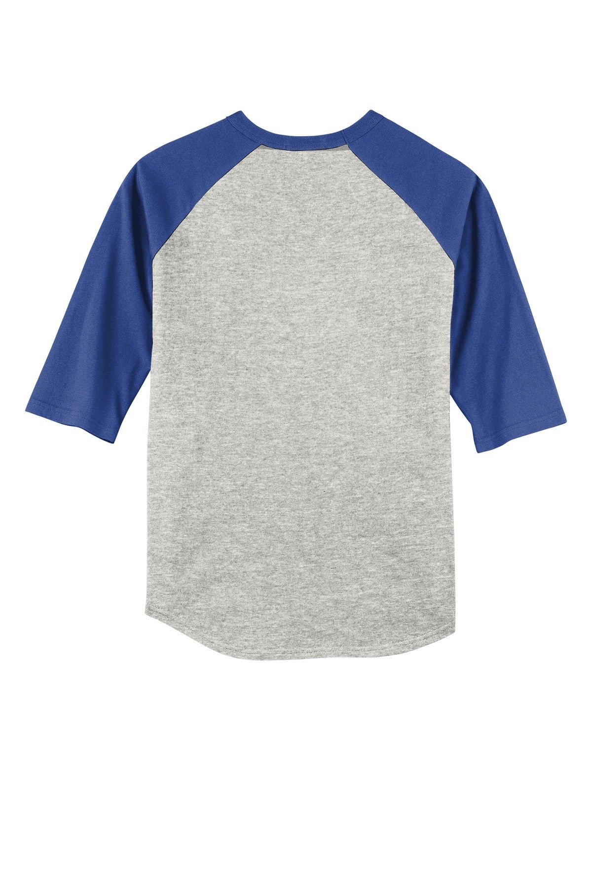 Sport-Tek Youth Colorblock Raglan Jersey - Heather Grey/ Royal